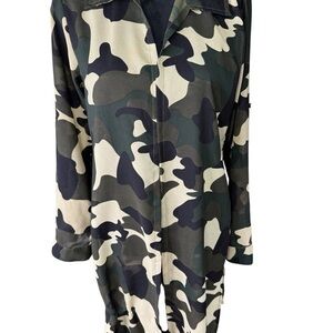 Chic Camouflage Women's Tunic Top